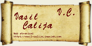Vasil Čalija vizit kartica